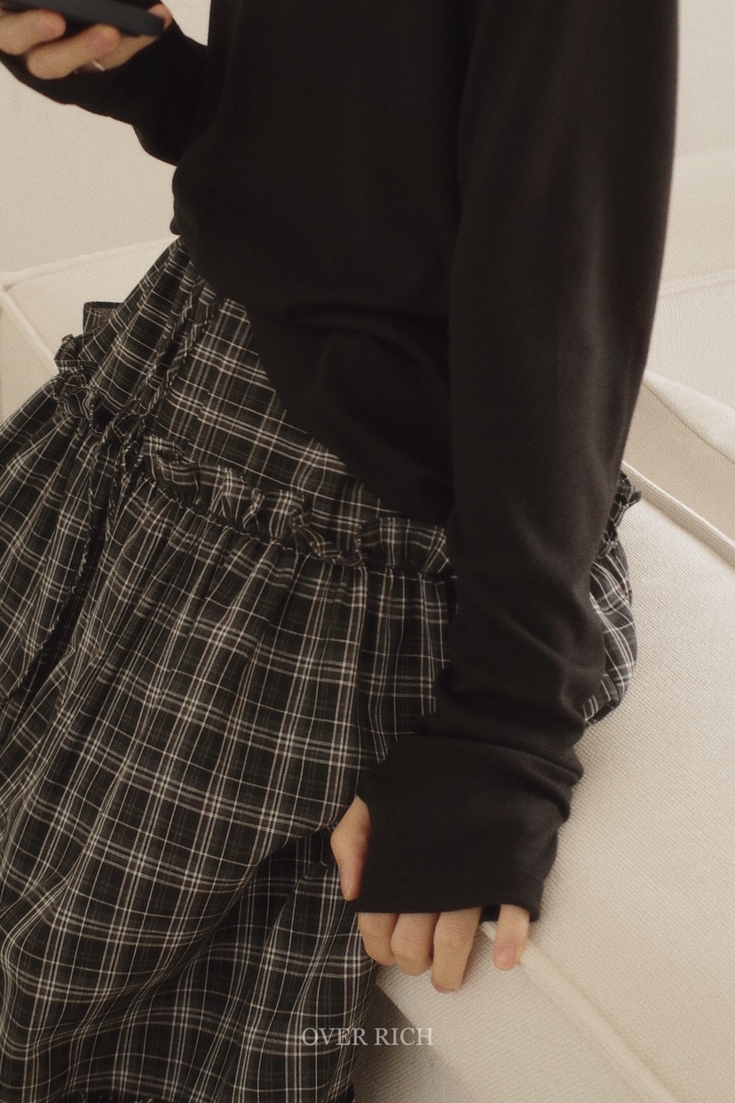 OVER RICH東大門㊣代購女裝新款真品職業25秋冬半身裙中短裙OVER RICH半身裙/中短裙