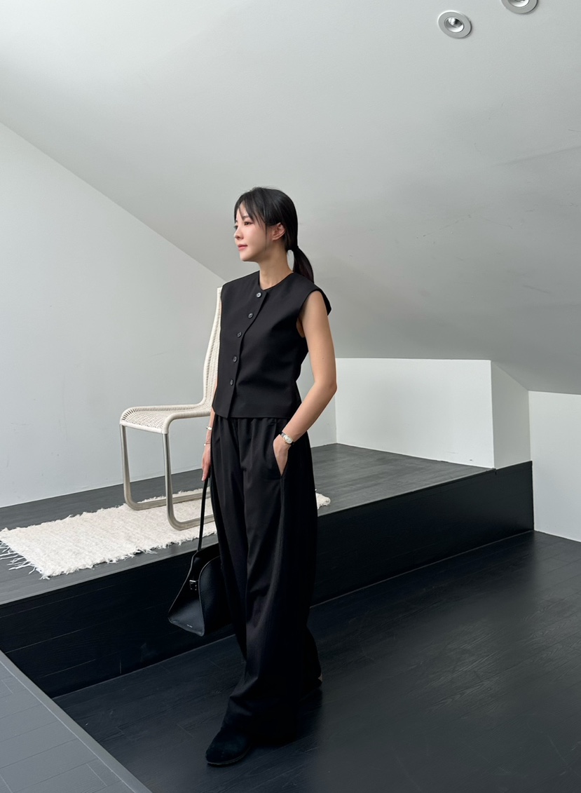 LE VASE韓國直郵㊣女裝新品時尚25秋冬熱賣職業真品休閑褲LE VASE休閑褲