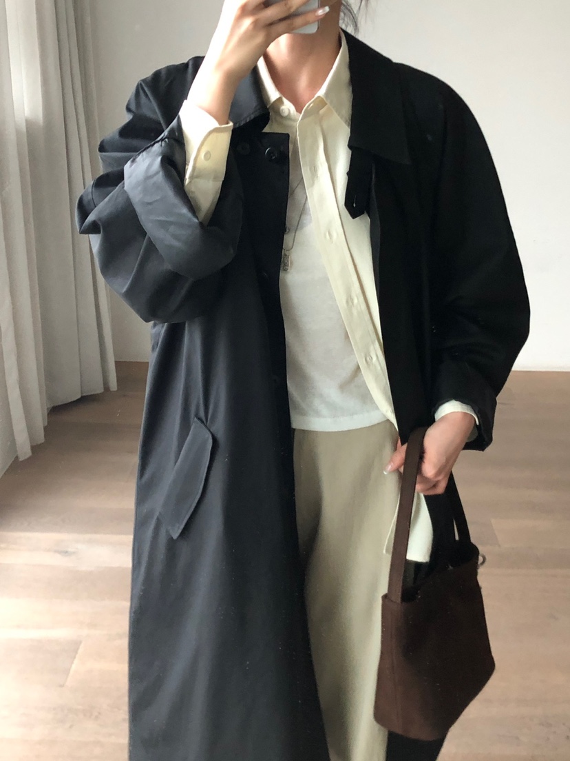 THE EYL東大門㊣代購女裝新款休閑推薦職業25秋冬長款風衣THE EYL長款風衣