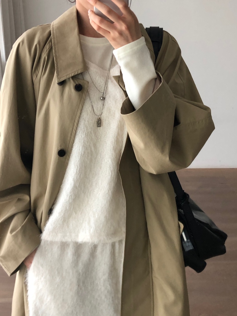 THE EYL東大門㊣代購女裝新款休閑推薦職業25秋冬長款風衣THE EYL長款風衣