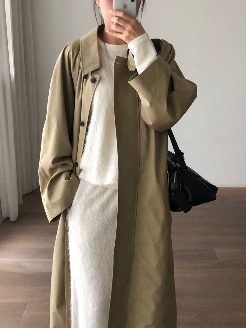 THE EYL東大門㊣代購女裝新款休閑推薦職業25秋冬長款風衣THE EYL長款風衣