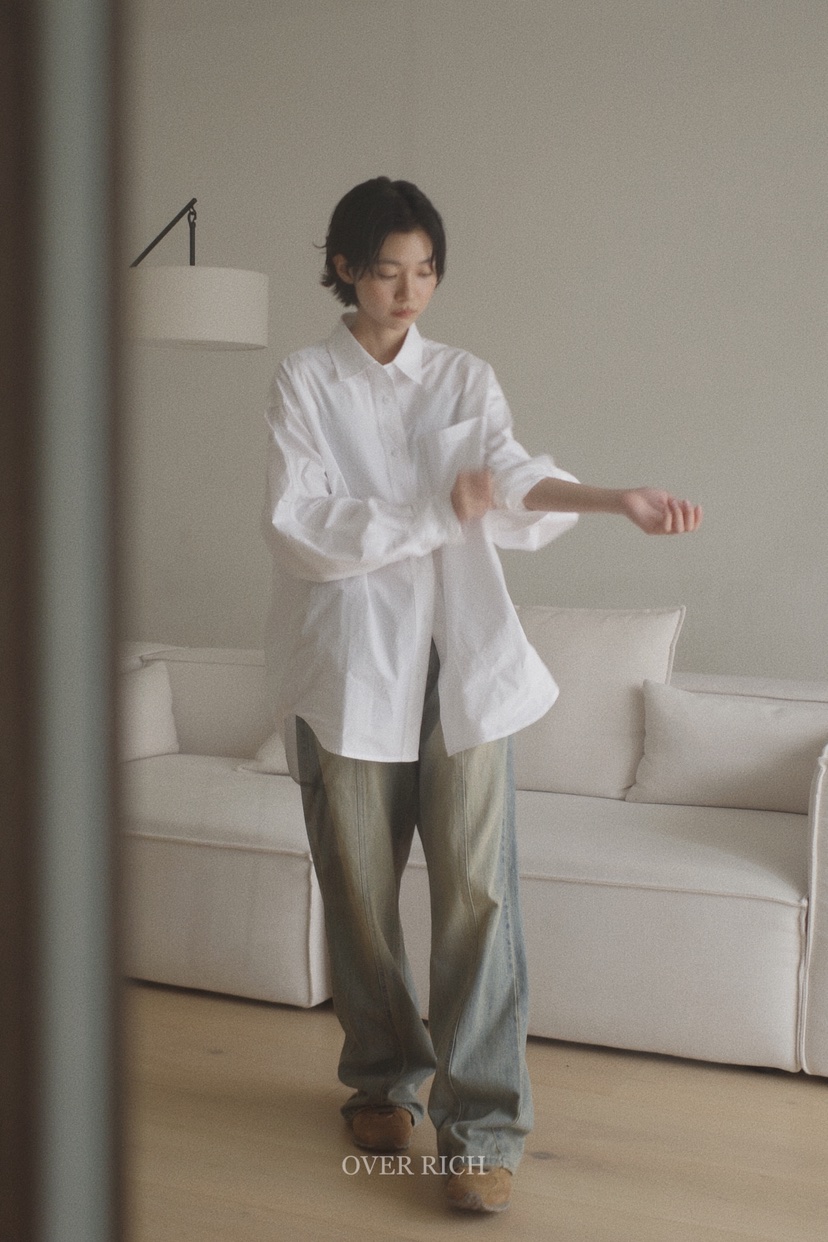 OVER RICH東大門㊣實拍女裝新品真品人氣時尚25秋冬襯衫蕾絲衫OVER RICH襯衫/蕾絲衫