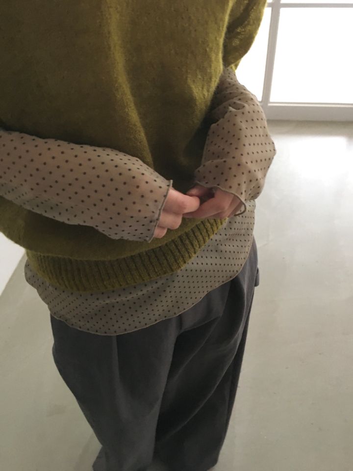 MARE東大門㊣代購女士新款25秋冬熱賣職業推薦長袖T恤天鵝絨MARE長袖T恤