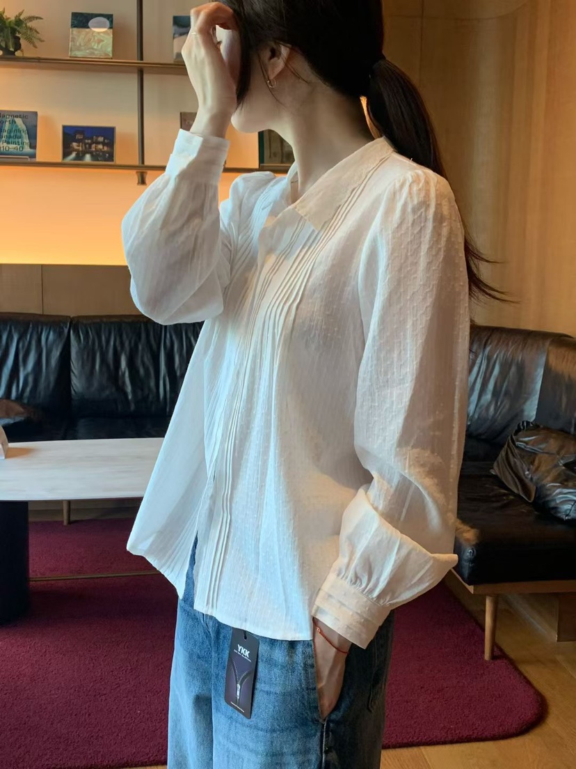 TAF東大門㊣直郵女士新款人氣職業真品25秋冬推薦襯衫蕾絲衫TAF襯衫/蕾絲衫
