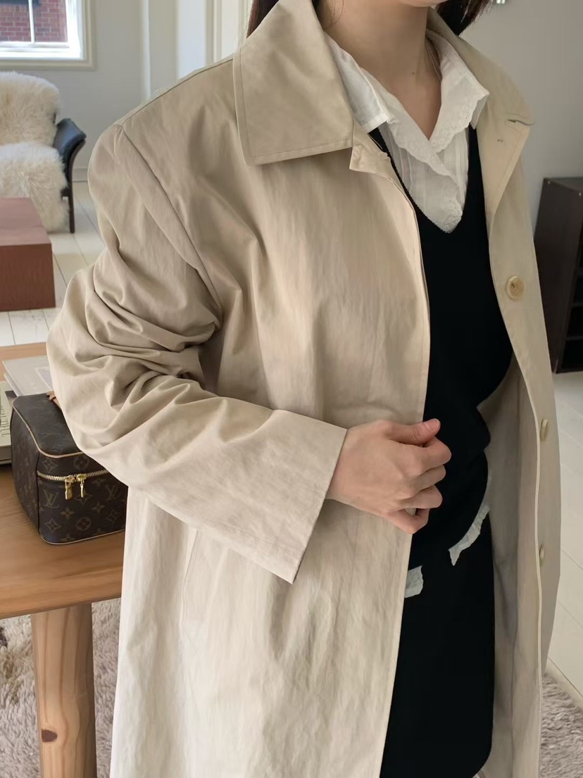 TAF東大門㊣直郵女士新品休閑熱賣人氣25秋冬推薦中長款大衣TAF中長款大衣