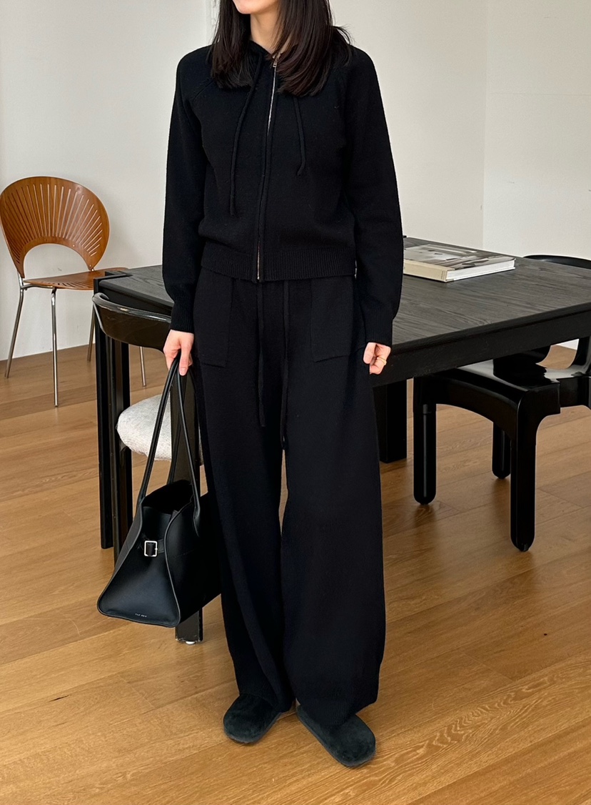 LE VASE東大門㊣代購女士新款推薦時尚真品針織衫拉鏈連帽LE VASE針織衫