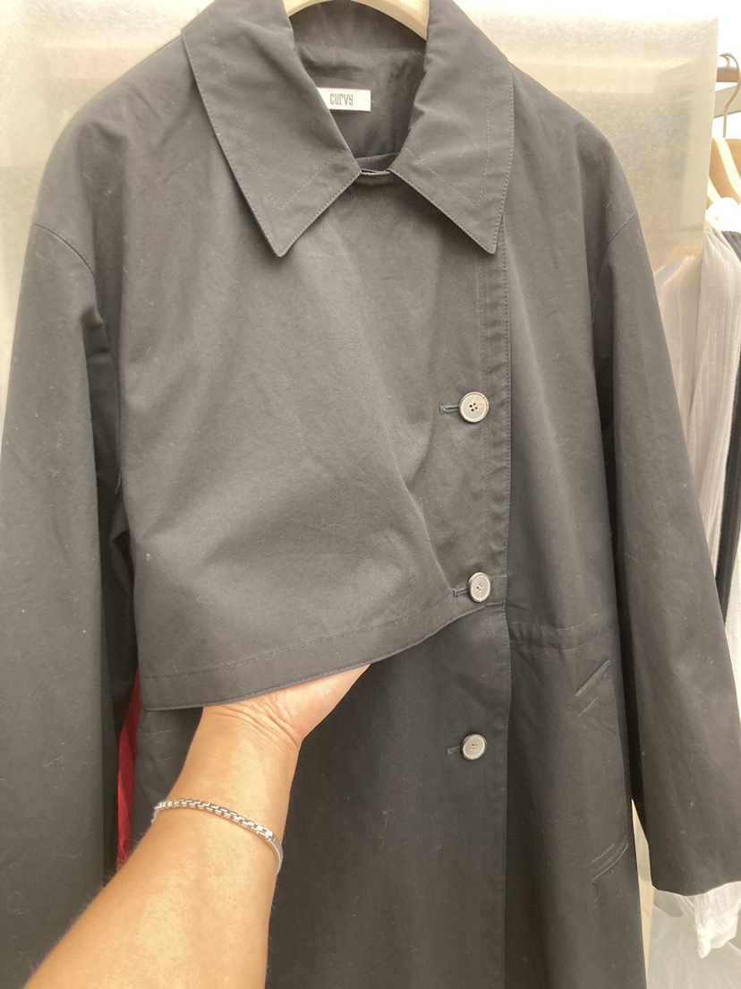 CURVY韓國直郵㊣女裝新品真品熱賣人氣職業休閑推薦長款風衣CURVY長款風衣