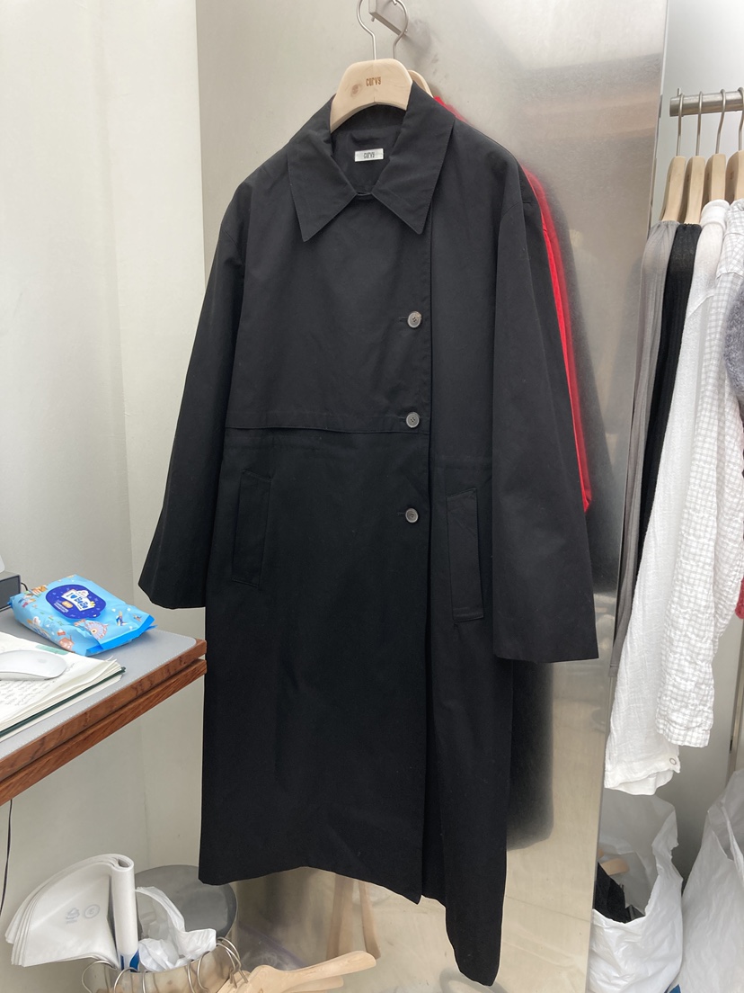 CURVY韓國直郵㊣女裝新品真品熱賣人氣職業休閑推薦長款風衣CURVY長款風衣