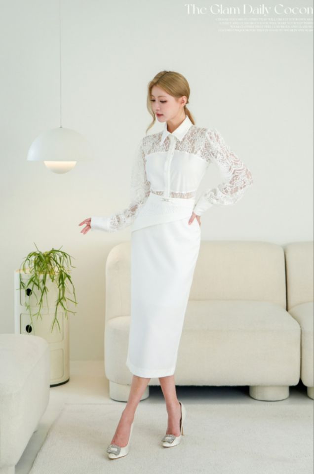 HIGH HEELS東大門㊣代購女士新品推薦25秋冬人氣襯衫蕾絲衫HIGH HEELS襯衫/蕾絲衫