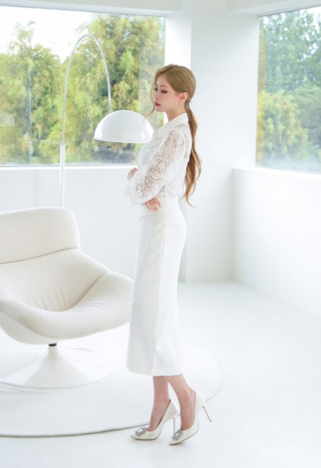 HIGH HEELS東大門㊣代購女士新品推薦25秋冬人氣襯衫蕾絲衫HIGH HEELS襯衫/蕾絲衫