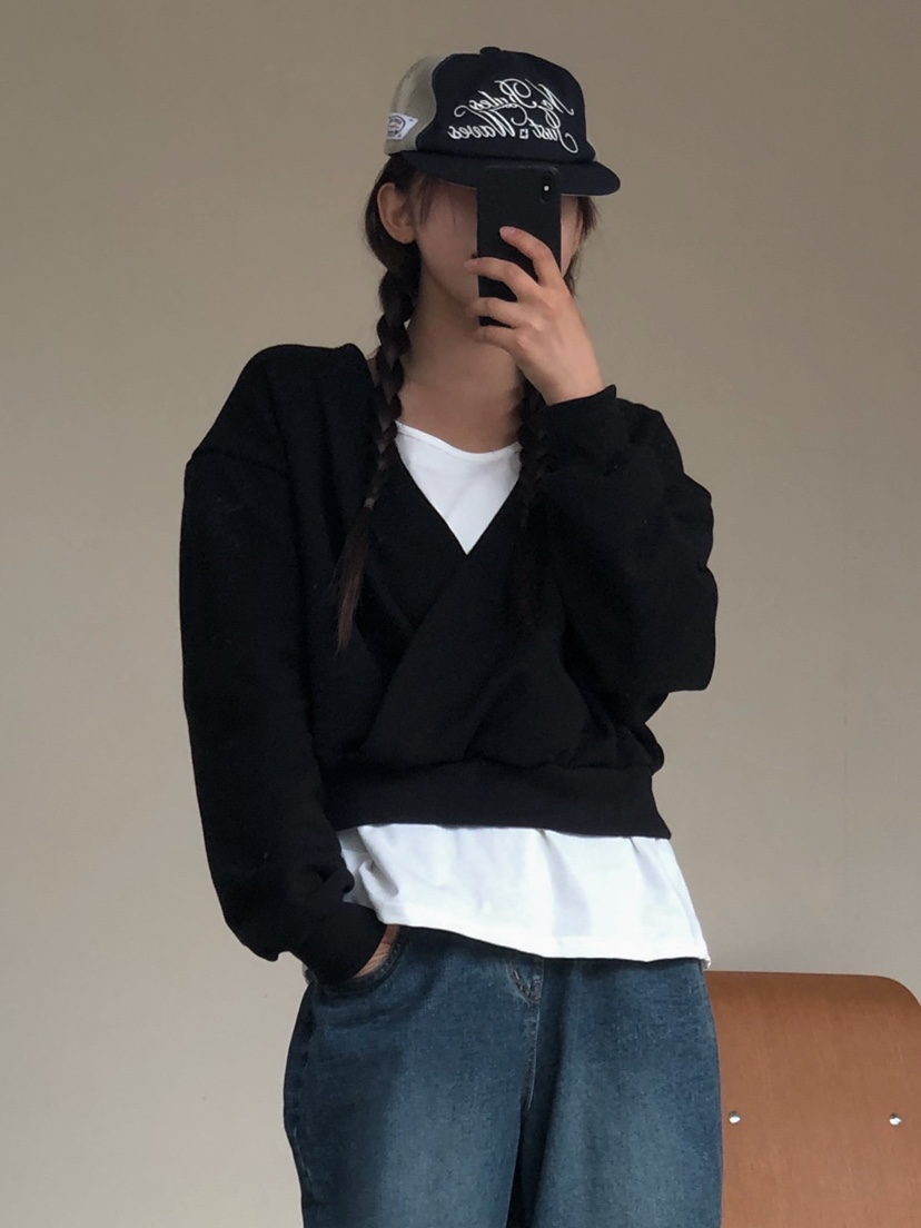 ONDO-P韓國直郵㊣女士新款休閑推薦人氣熱賣時尚衛衣假兩件ONDO-P衛衣