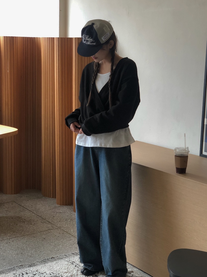 ONDO-P韓國直郵㊣女士新款休閑推薦人氣熱賣時尚衛衣假兩件ONDO-P衛衣