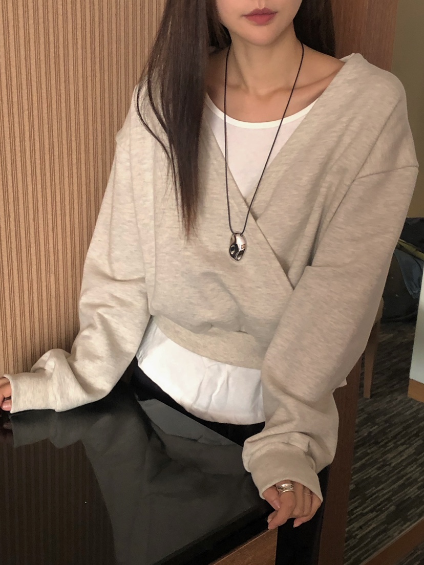 ONDO-P韓國直郵㊣女士新款休閑推薦人氣熱賣時尚衛衣假兩件ONDO-P衛衣