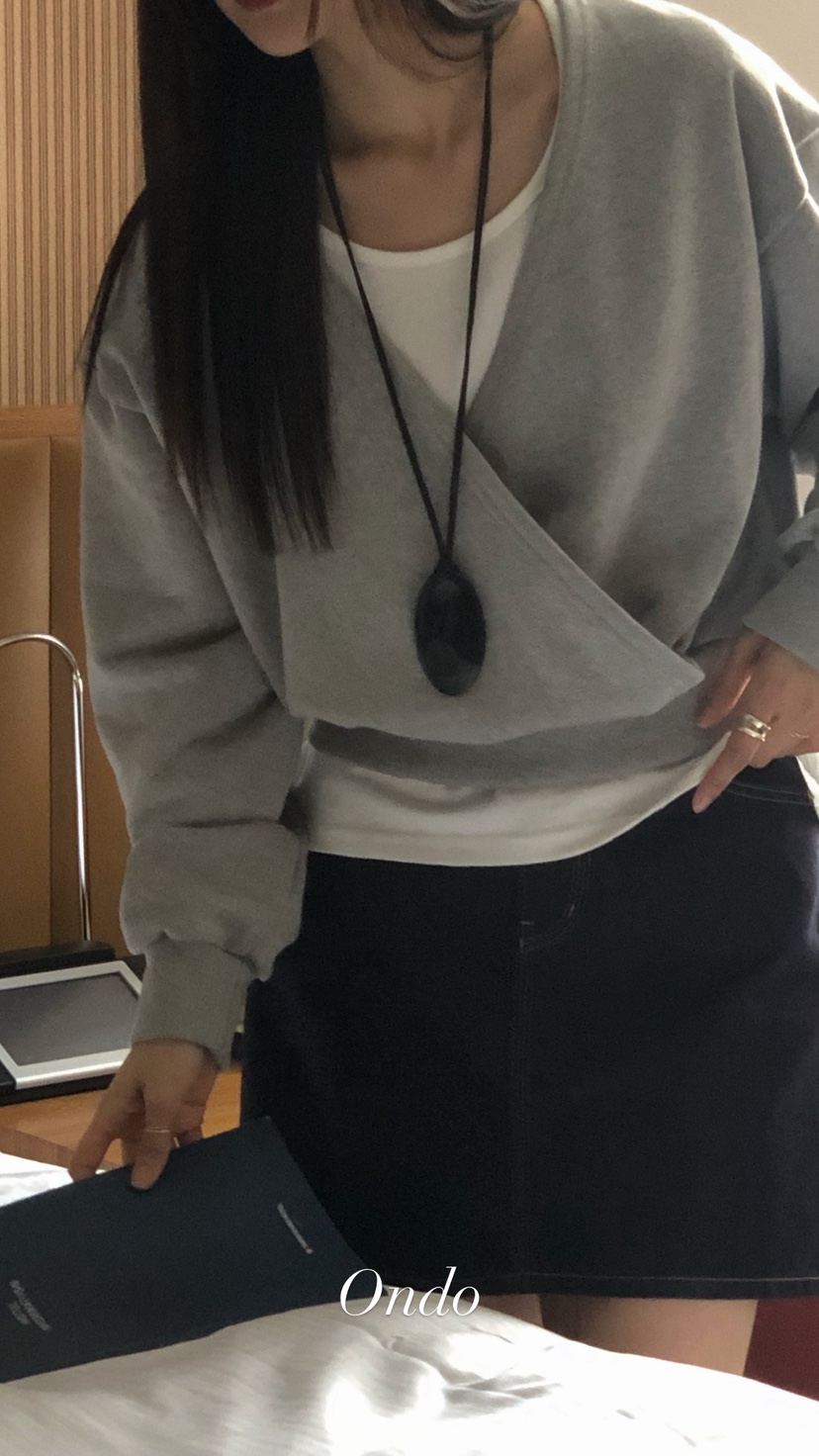 ONDO-P韓國直郵㊣女士新款休閑推薦人氣熱賣時尚衛衣假兩件ONDO-P衛衣圖色2