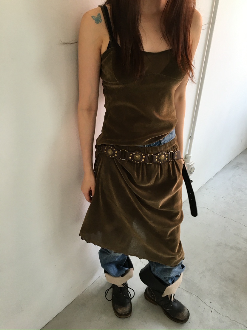 AWESOMESAUCE東大門㊣代購女士新款人氣套裝不含內搭天鵝絨套裝AWESOME SAUCE套裝