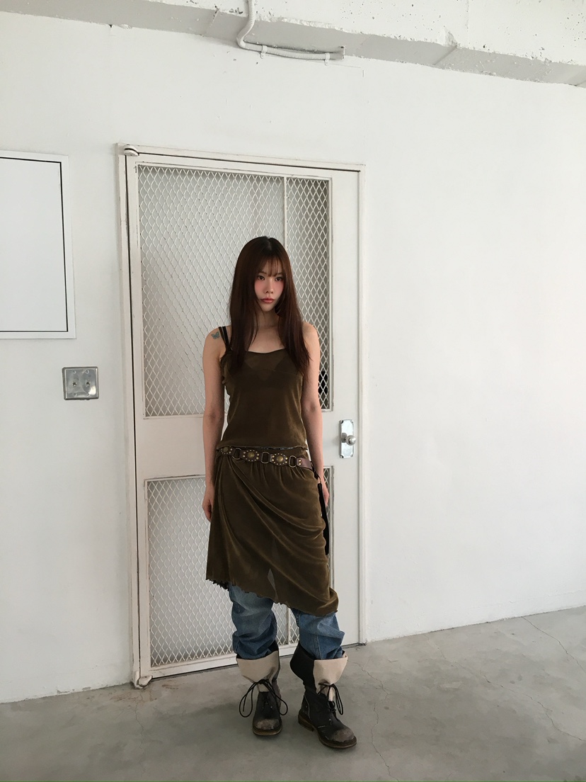 AWESOMESAUCE東大門㊣代購女士新款人氣套裝不含內搭天鵝絨套裝AWESOME SAUCE套裝
