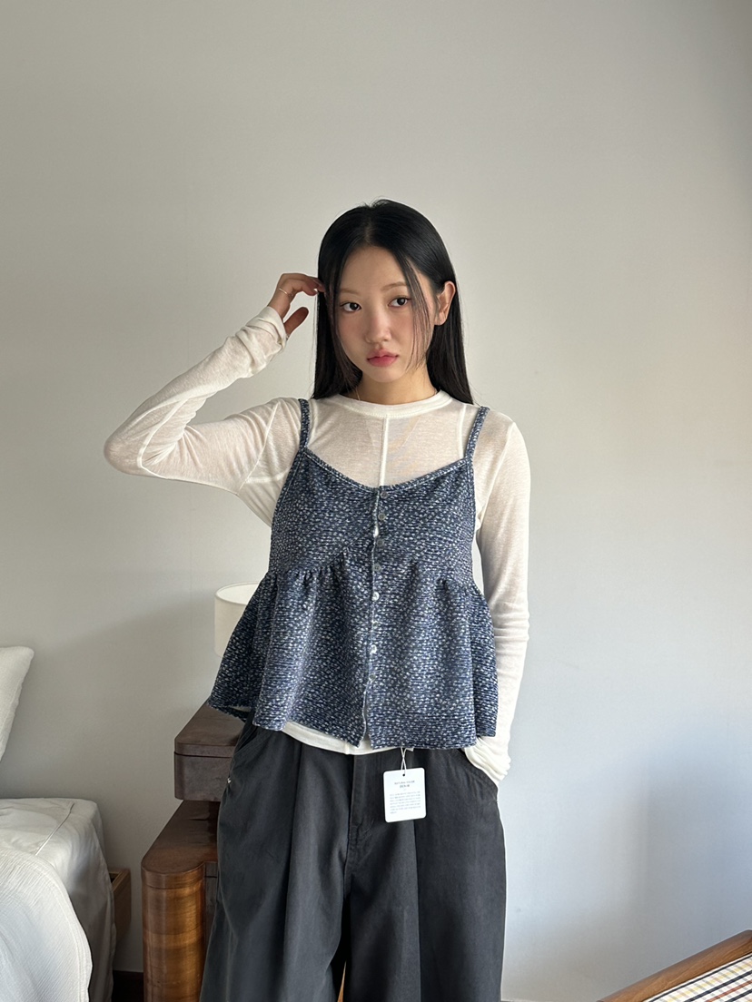 I MFACT東大門㊣直郵女士新品熱賣吊帶背心不含內搭天鵝絨緊身I MFACT吊帶/背心