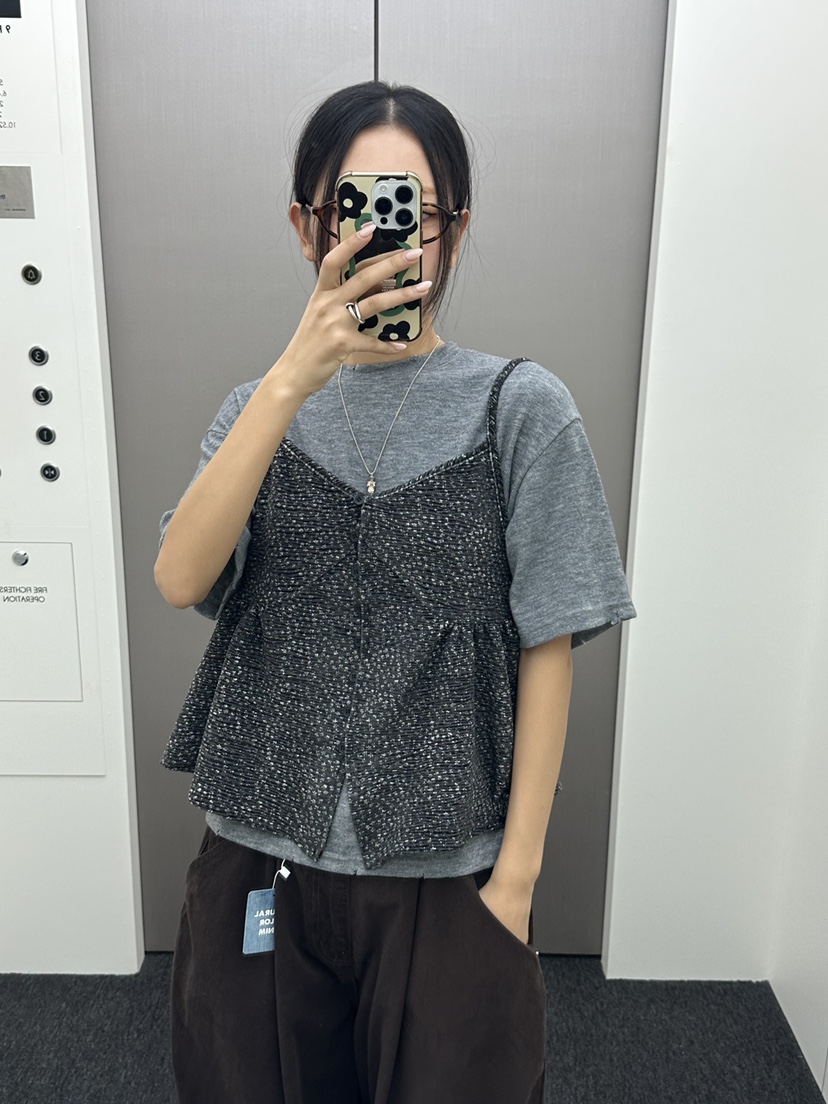 I MFACT東大門㊣直郵女士新品熱賣吊帶背心不含內搭天鵝絨緊身I MFACT吊帶/背心