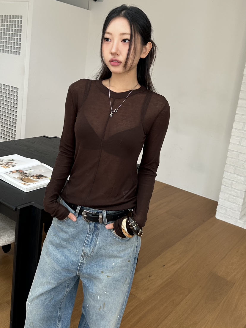 I MFACT東大門㊣實拍女裝新款真品職業熱賣時尚25秋冬長袖T恤I MFACT長袖T恤