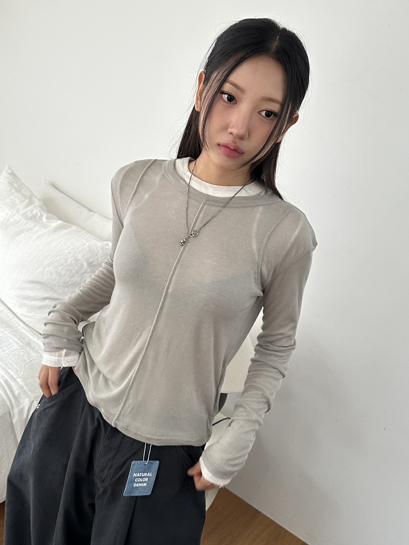 I MFACT東大門㊣實拍女裝新款真品職業熱賣時尚25秋冬長袖T恤I MFACT長袖T恤