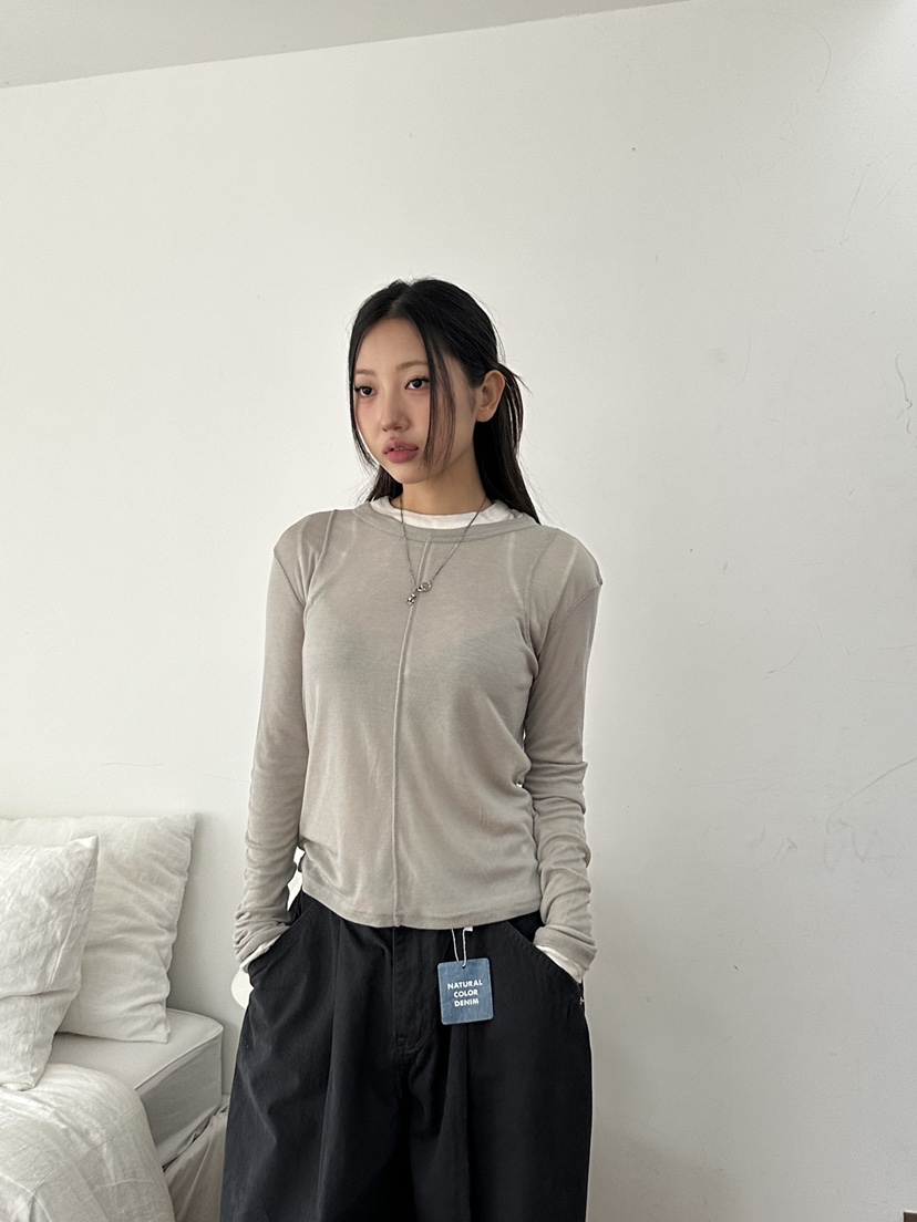 I MFACT東大門㊣實拍女裝新款真品職業熱賣時尚25秋冬長袖T恤I MFACT長袖T恤