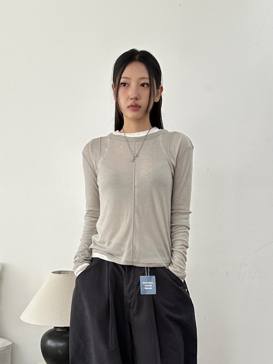 I MFACT東大門㊣實拍女裝新款真品職業熱賣時尚25秋冬長袖T恤I MFACT長袖T恤