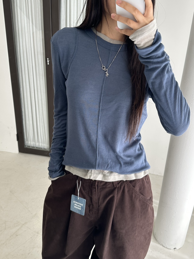 I MFACT東大門㊣實拍女裝新款真品職業熱賣時尚25秋冬長袖T恤I MFACT長袖T恤圖色3