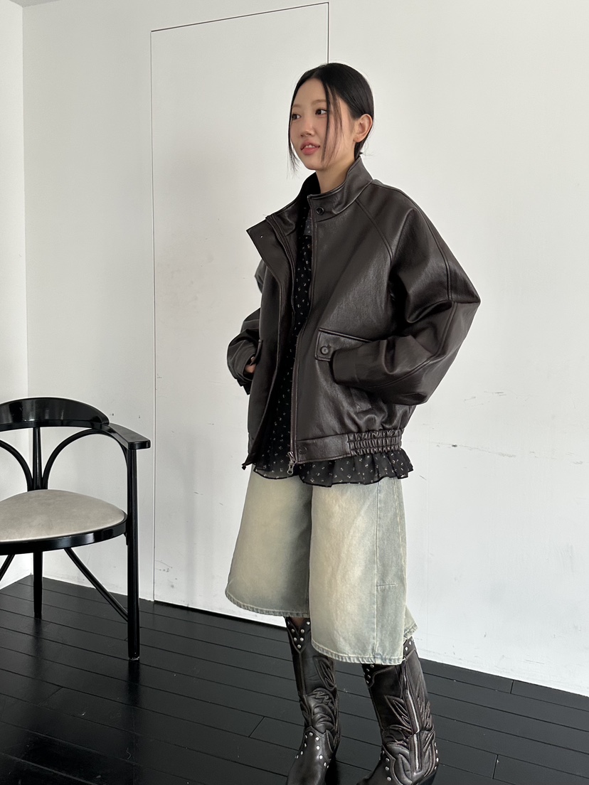 I MFACT東大門㊣實拍女裝新款真品人氣休閑推薦熱賣夾克皮革I MFACT夾克