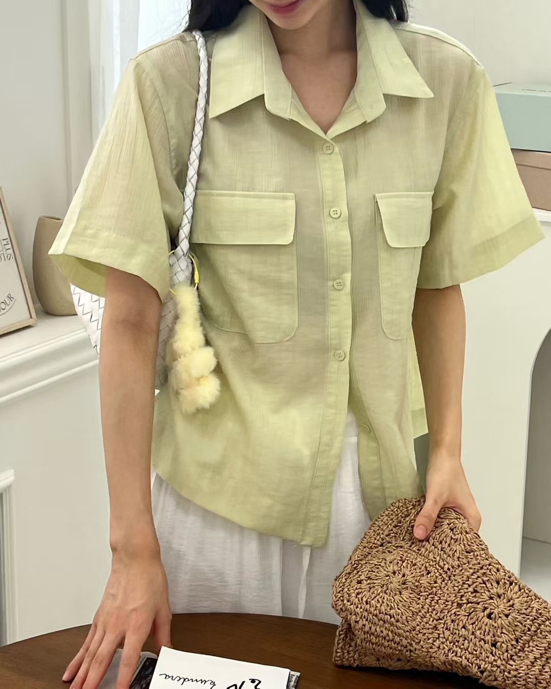 TERROIR東大門㊣直郵女裝新款熱賣真品25秋冬職業襯衫蕾絲衫TERROIR襯衫/蕾絲衫