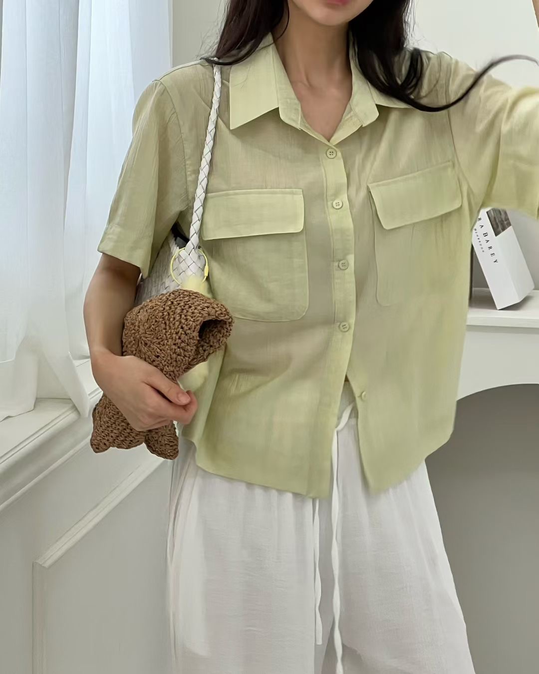 TERROIR東大門㊣直郵女裝新款熱賣真品25秋冬職業襯衫蕾絲衫TERROIR襯衫/蕾絲衫