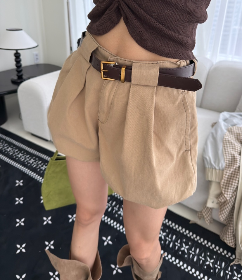 DENVER韓國直郵㊣女士新款熱賣真品25秋冬人氣短褲不含腰帶DENVER短褲