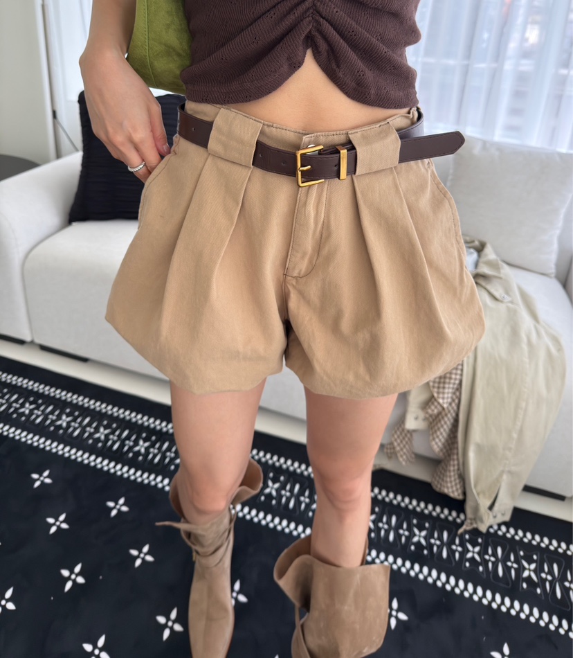 DENVER韓國直郵㊣女士新款熱賣真品25秋冬人氣短褲不含腰帶DENVER短褲