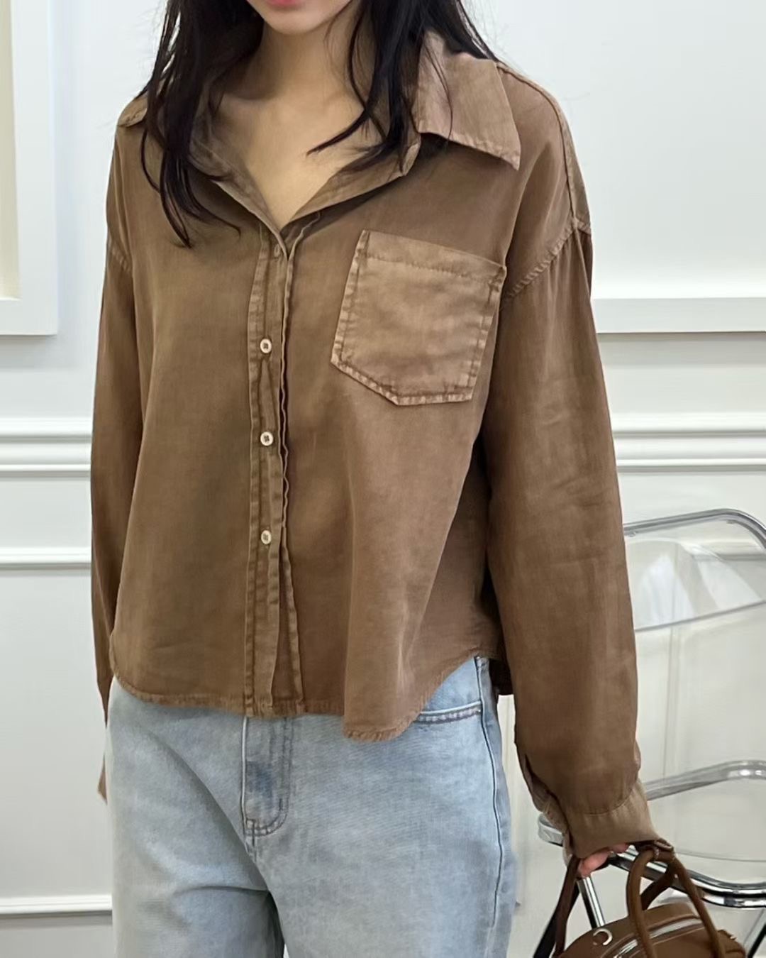 TERROIR韓國代購㊣女裝新款推薦熱賣真品人氣時尚襯衫蕾絲衫TERROIR襯衫/蕾絲衫