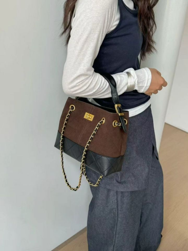 TROUVAILLE東大門㊣代購女裝新品熱賣職業推薦時尚單肩斜跨包TROUVAILLE單肩/斜跨包圖色4