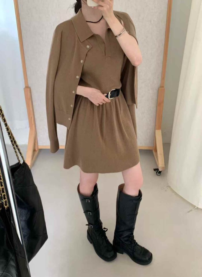 FEMME東大門㊣直郵女裝新款休閑熱賣職業套裝不含腰帶套裝開衫FEMME套裝圖色2