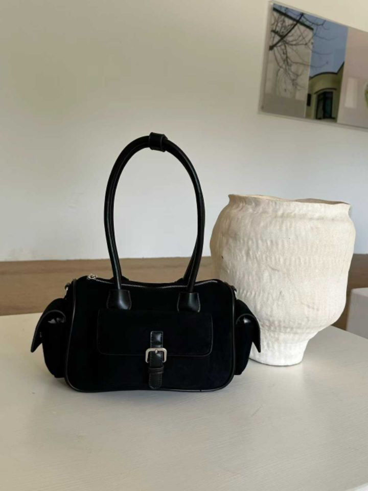 TROUVAILLE東大門㊣直郵女裝新品休閑25秋冬單肩斜跨包絨面革TROUVAILLE單肩/斜跨包