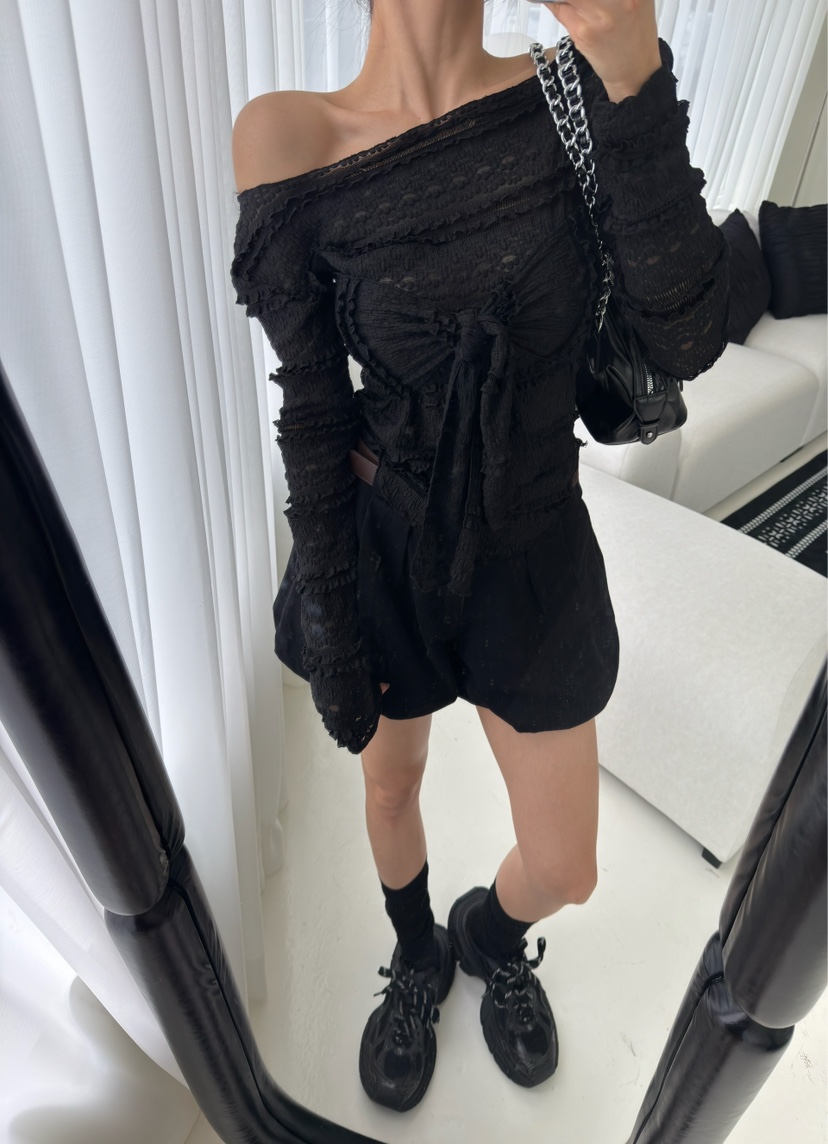 DENVER韓國代購㊣女士新品人氣休閑熱賣推薦25秋冬襯衫蕾絲衫DENVER襯衫/蕾絲衫