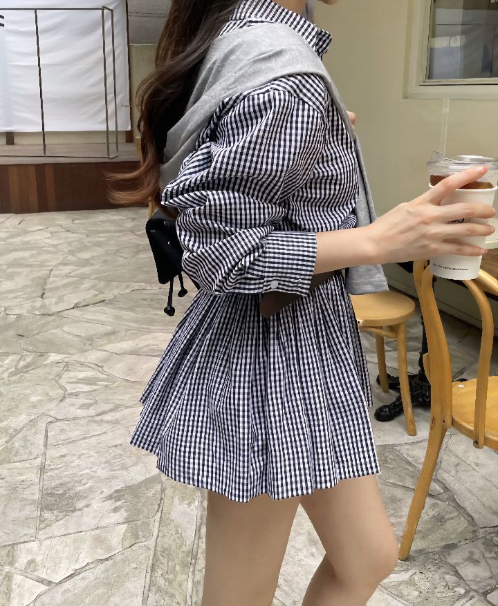 FEMME韓國代購㊣女裝新品25秋冬連衣裙不含腰帶套裝條紋連帽FEMME連衣裙