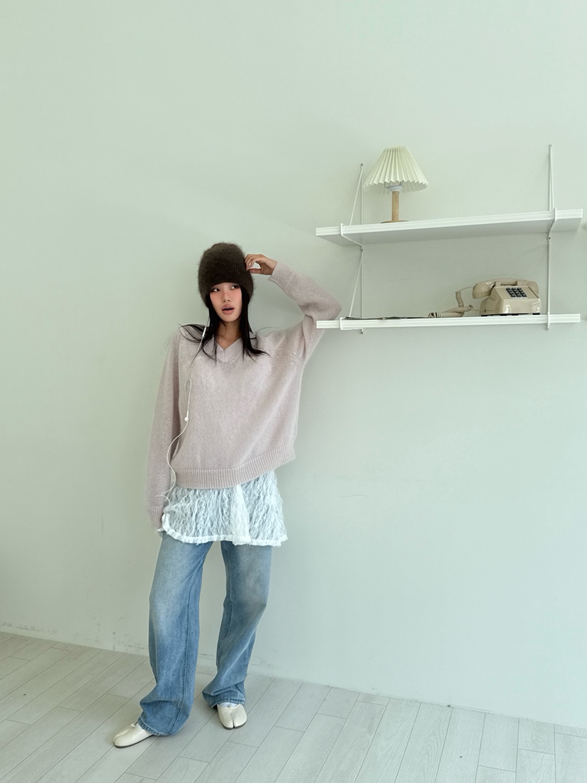 ZITTEN韓國直郵㊣女裝新品熱賣真品25秋冬職業針織衫馬海毛ZITTEN針織衫