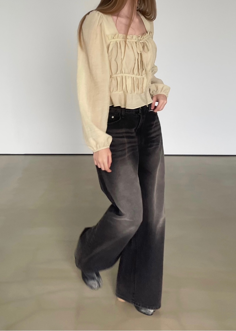 ANOTHER AVENUE韓國直郵㊣女裝新品25秋冬牛仔褲水洗牛仔布ANOTHER AVENUE牛仔褲