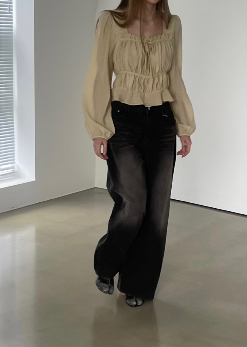 ANOTHER AVENUE韓國直郵㊣女裝新品25秋冬牛仔褲水洗牛仔布ANOTHER AVENUE牛仔褲