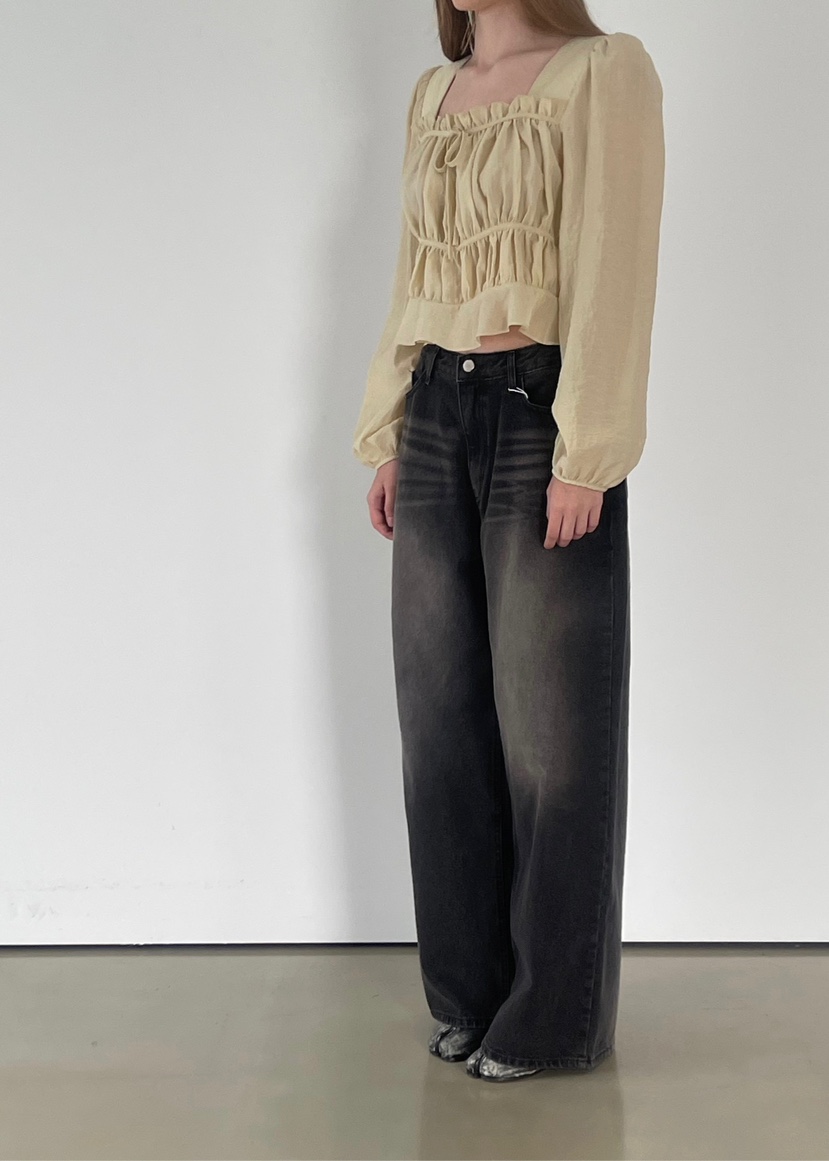 ANOTHER AVENUE韓國直郵㊣女裝新品25秋冬牛仔褲水洗牛仔布ANOTHER AVENUE牛仔褲