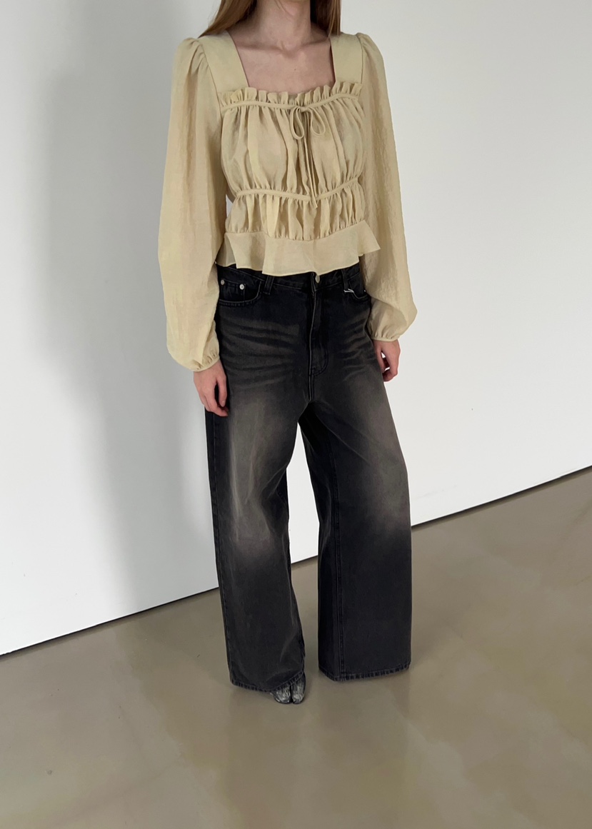 ANOTHER AVENUE韓國直郵㊣女裝新品25秋冬牛仔褲水洗牛仔布ANOTHER AVENUE牛仔褲