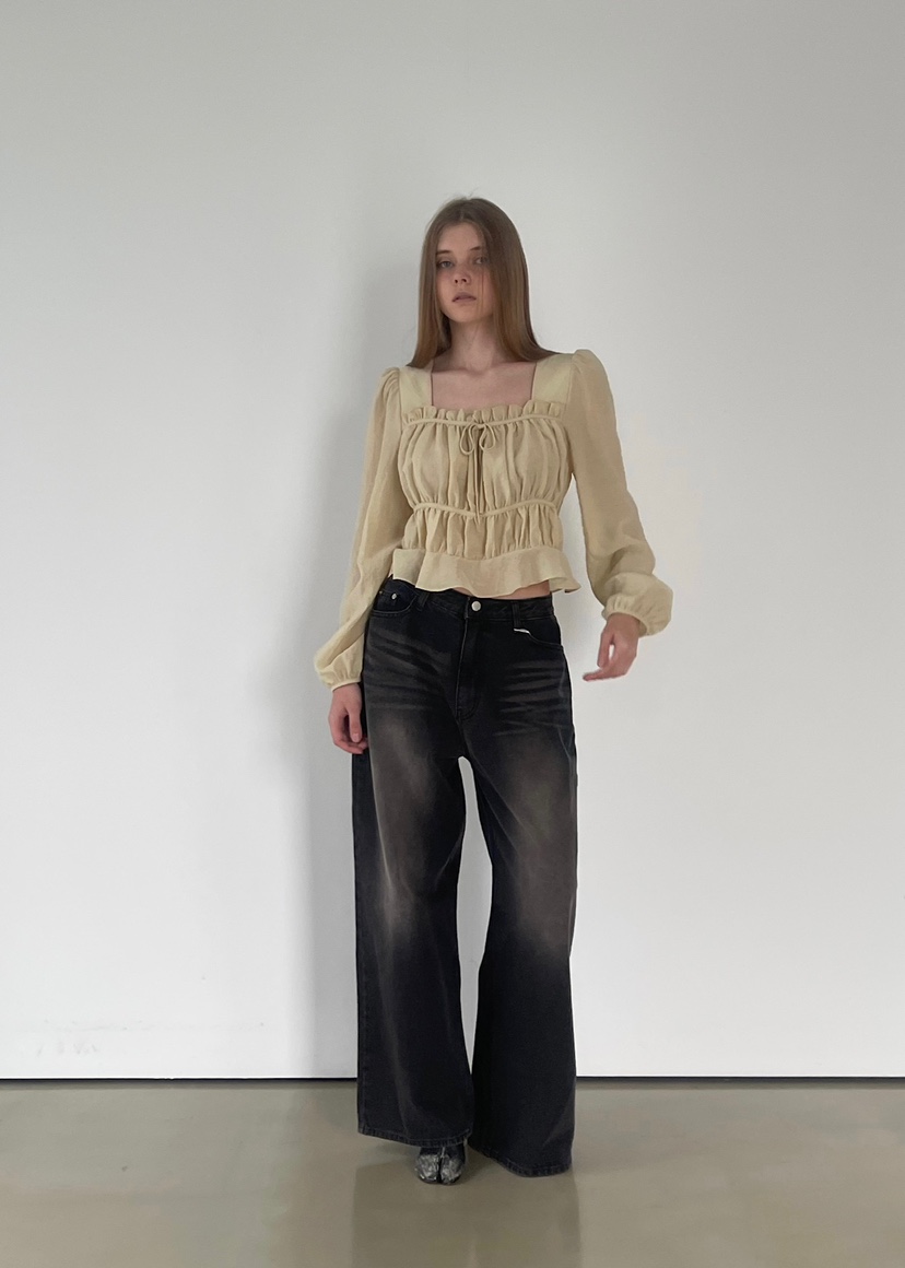 ANOTHER AVENUE韓國直郵㊣女裝新品25秋冬牛仔褲水洗牛仔布ANOTHER AVENUE牛仔褲