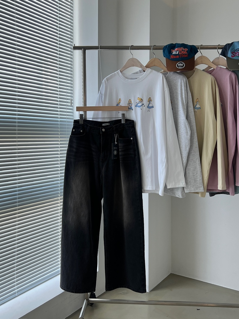 ANOTHER AVENUE韓國直郵㊣女裝新品25秋冬牛仔褲水洗牛仔布ANOTHER AVENUE牛仔褲