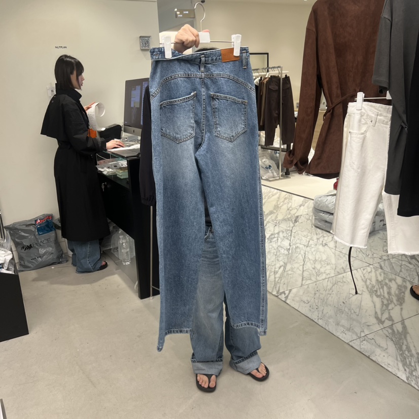 NUTPLAN東大門㊣直郵女士新款熱賣休閑25秋冬推薦時尚牛仔褲NUTPLAN牛仔褲