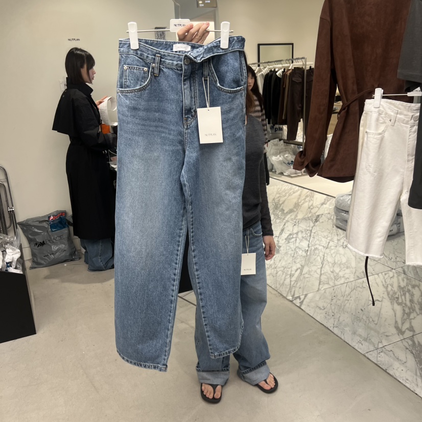NUTPLAN東大門㊣直郵女士新款熱賣休閑25秋冬推薦時尚牛仔褲NUTPLAN牛仔褲圖色1