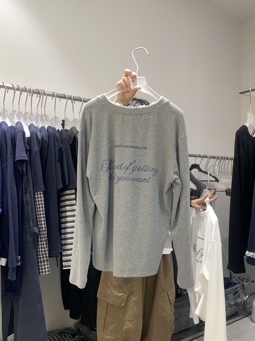 LOOKK東大門㊣實拍女裝新品真品熱賣職業時尚25秋冬長袖T恤LOOKK長袖T恤