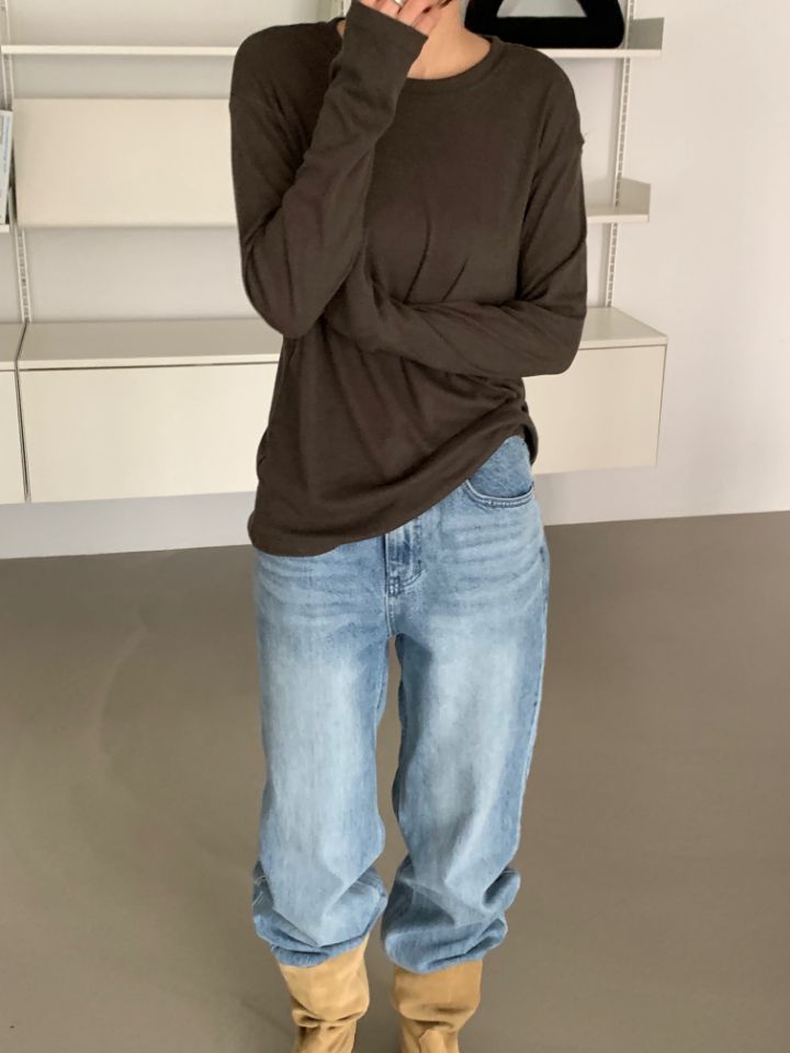 DOIT韓國代購㊣女裝新款人氣熱賣25秋冬休閑時尚真品長袖T恤DOIT長袖T恤