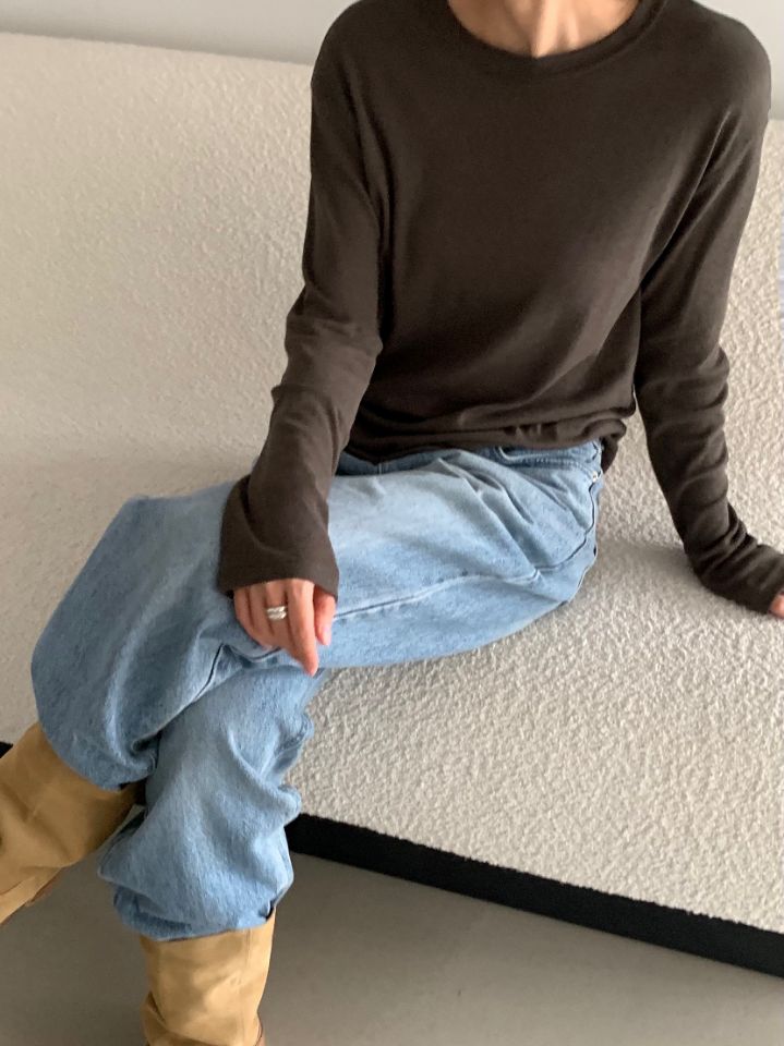 DOIT韓國代購㊣女裝新款人氣熱賣25秋冬休閑時尚真品長袖T恤DOIT長袖T恤